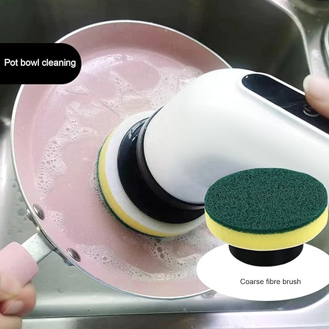 Electric Spin Scrubber, Cordless Cleaning Brush with 9 Replaceable Brush Heads and Extension Handle, Bathroom Scrubber for Bathtub, Tile, Floor,Kitchen, Car, Depisutarg4vgqcxnh