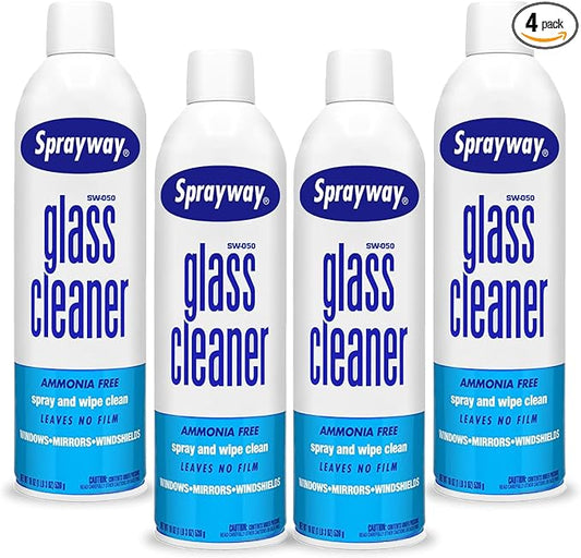 Sprayway Glass Cleaner Aerosol Spray Clean Fresh Scent