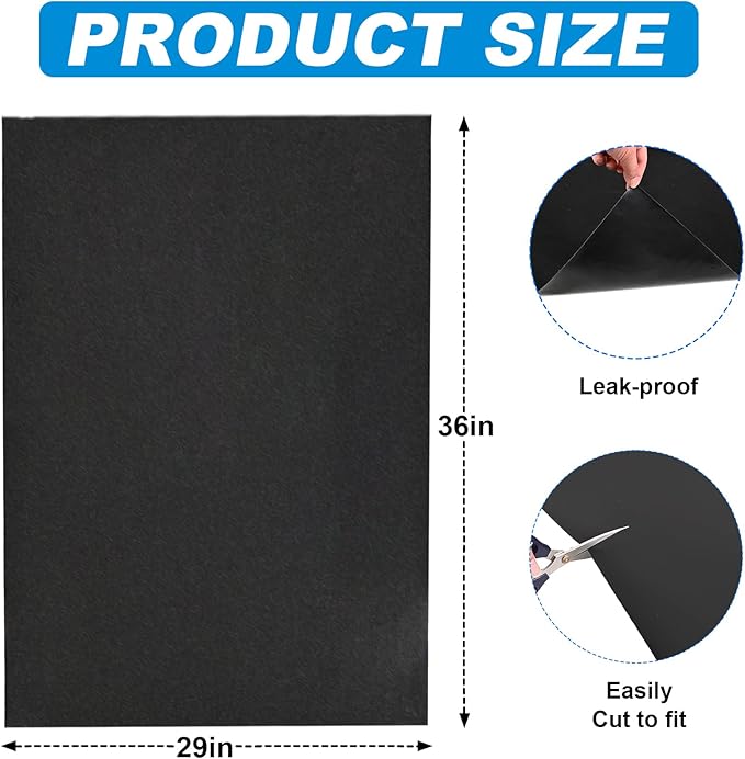 AAIN Oil Spill Mat (29" x 36"), Garage Floor Mat, Absorbent Oil Pad, Premium Maintenance Mat, Waterproof, Protect Garage Surface from Spill & Stain, Reusable, Washable, Durable, Black