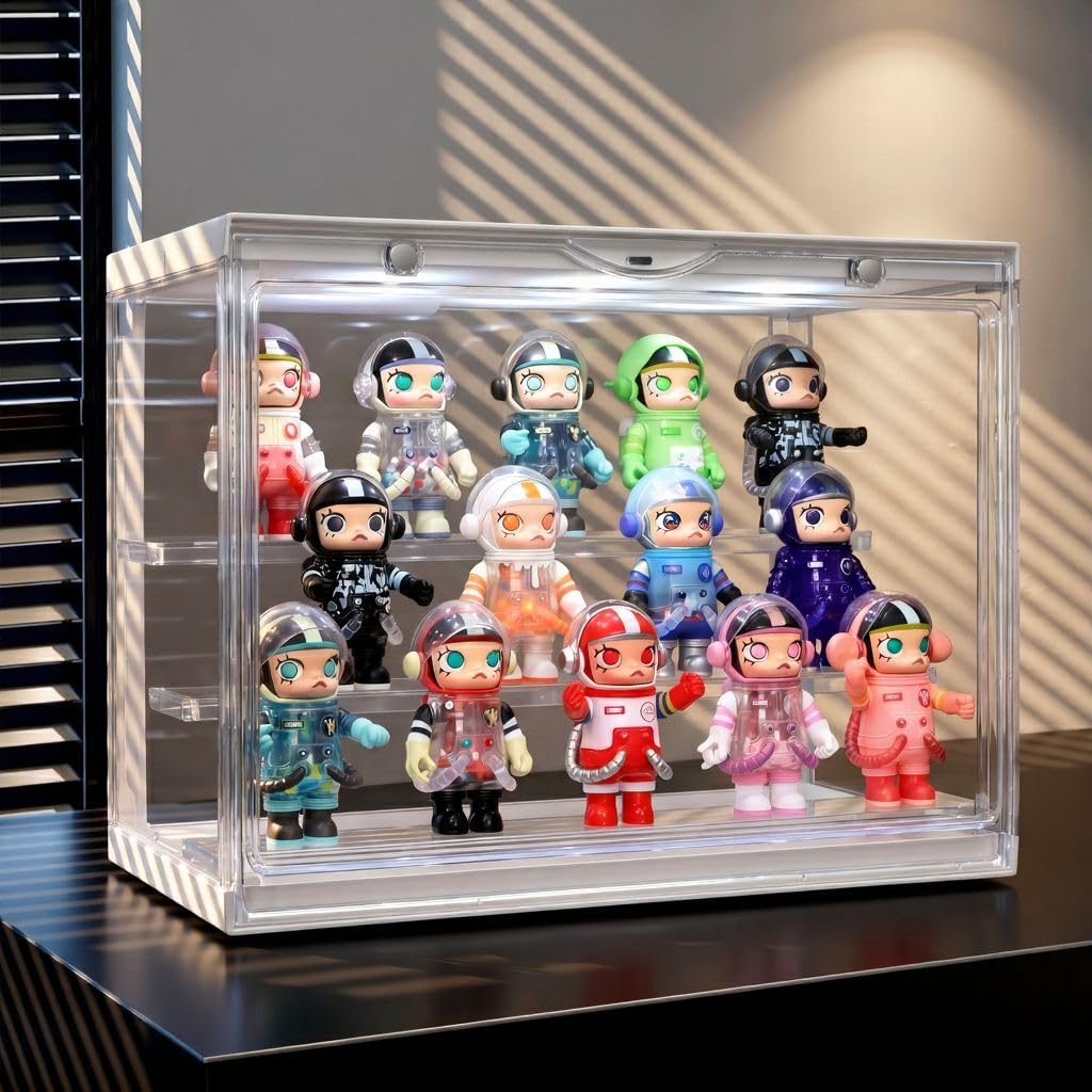 LED Acrylic Display Case for Collectibles, Cordless Power - Image 1