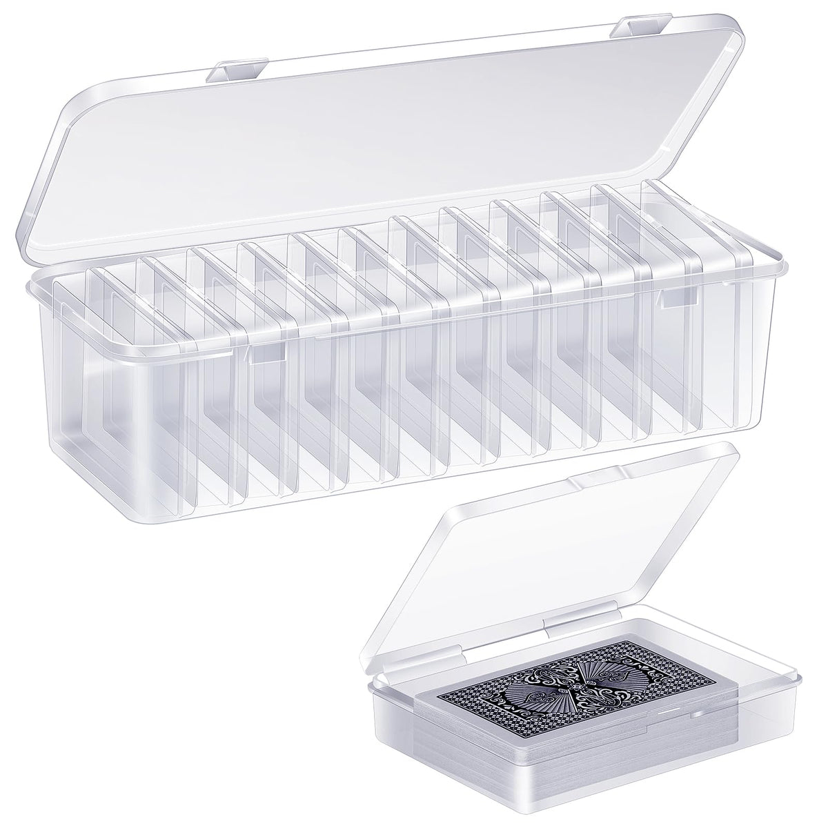 12 Pcs Playing Card Box, Clear Trading Card Storage - Image 1