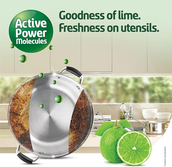 Pril Lime Liquid Dishwash Gel - 750ml | Dish Cleaning Liquid Gel with German Technology - Active Power Molecules Leaves No Residue, Grease Cleaner For All Types of Utensils