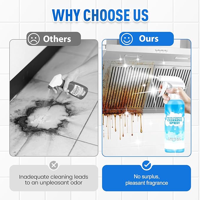 Multifunctional Powerful Spray Kitchen Foam Cleaner, 2026 New Multi-Purpose Cleaning Spray, Easy-To-Use Grease Remover For Kitchen, Fast-Acting Tile Cleaner For Families (2)