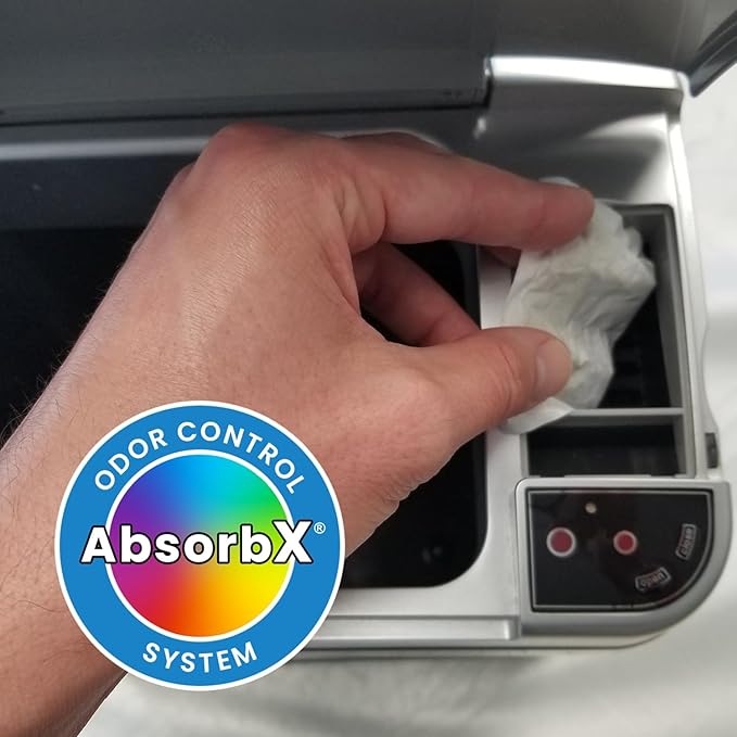 iTouchless 3-Pack AbsorbX Compact Odor Filter Deodorizers, Absorbs Trash Odors, All Natural Activated Carbon, for use with 4 Gal and Smaller Trash Cans with Odor Filter Compartment