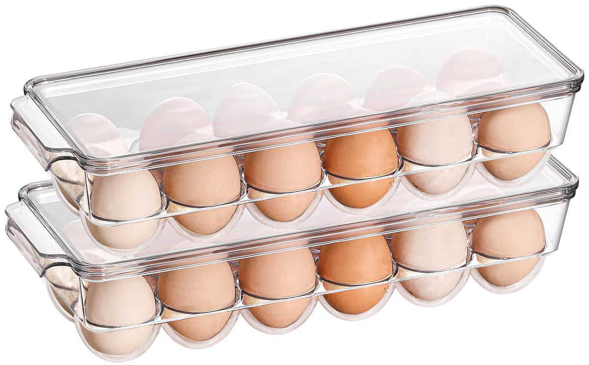 Sooyee 2 Pack Egg Holder for Refrigerator, Plastic E | All Products - Image 1