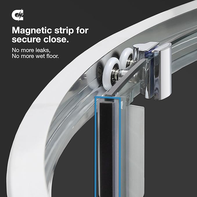 OVE Decors Breeze 32 in. Corner Shower Clear Sliding Door with Base in Chrome Finish