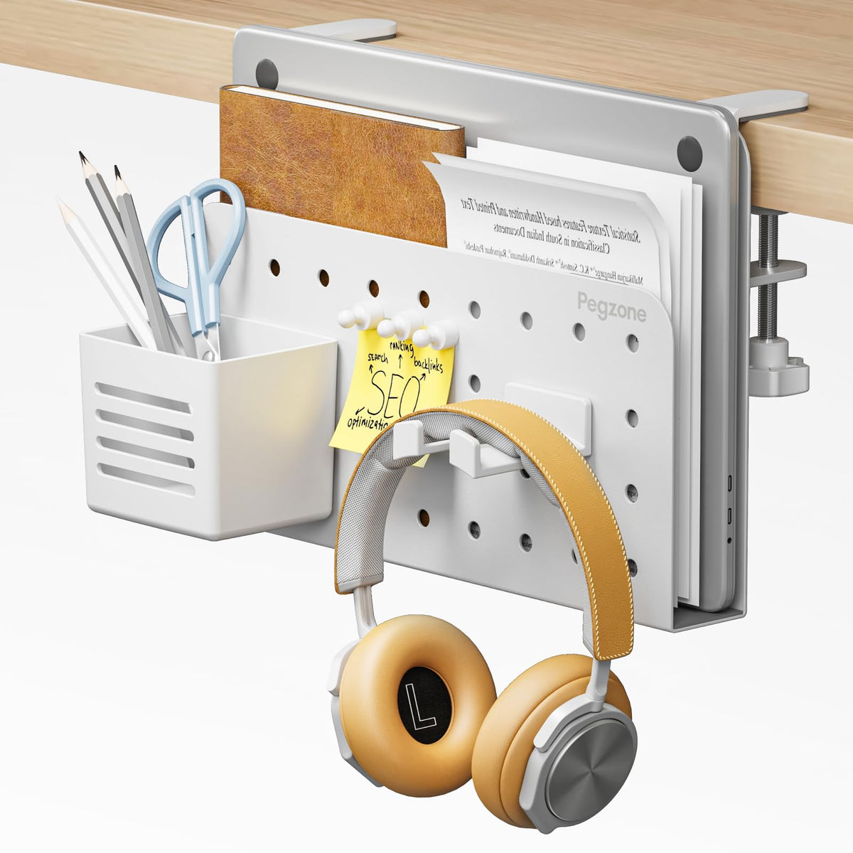 PEGZONE Desk Side Storage Organizer, Fits Flat Edge | All Products - Image 1