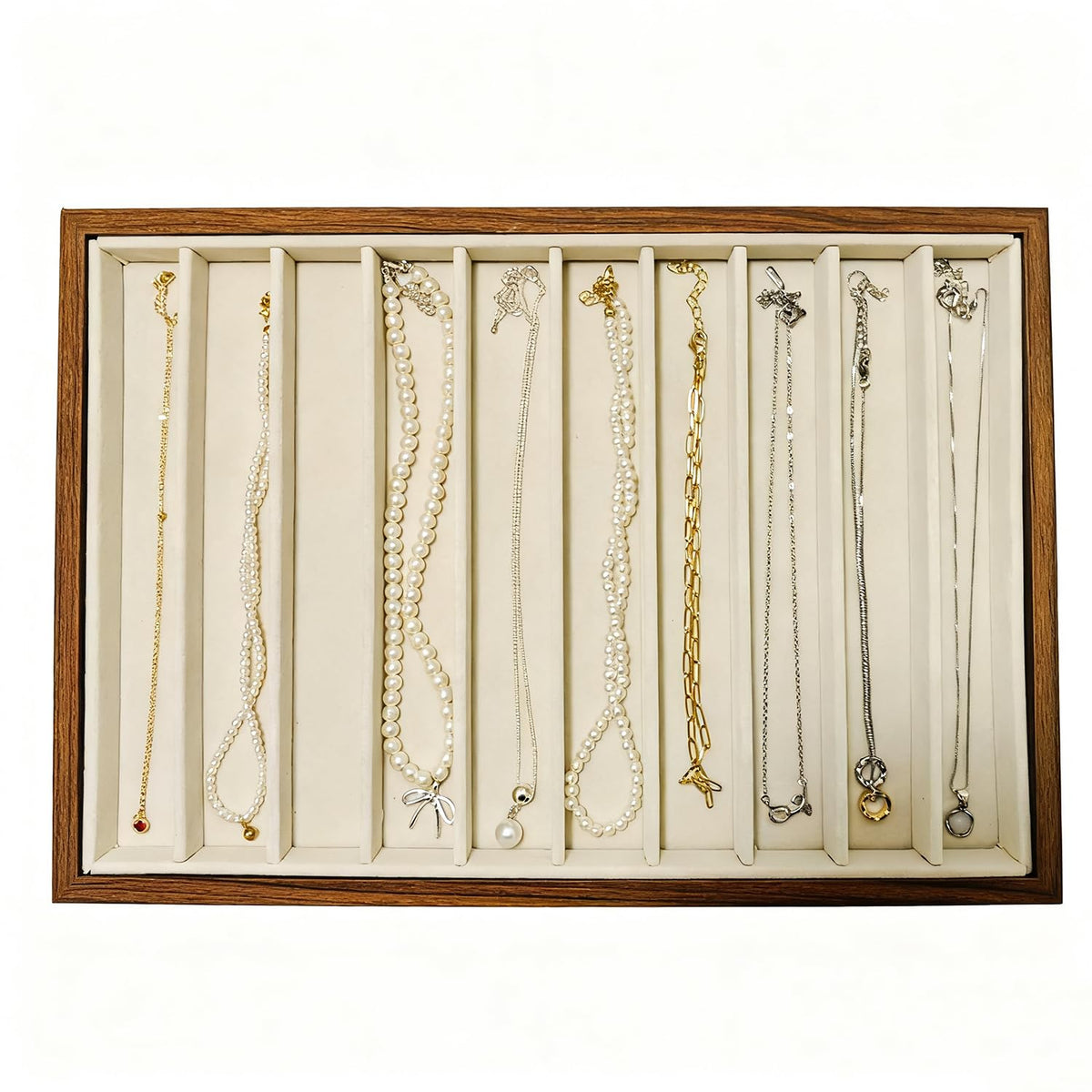 Large Jewelry Trays for Drawers Stackable Velvet Jew | Jewelry Organiz - Image 1