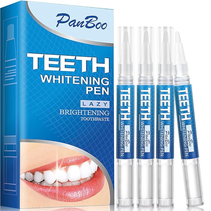 Teeth Whitening Pen, Use Twice a Day Up to 1-6 Shade Whiter in 1-2 Weeks, 4 No Sensitivity Pens, 70+ Whitening Treatments, Effective, Pain Free and Enamel Safe, Easy to Use at Home Travel, Flavourless