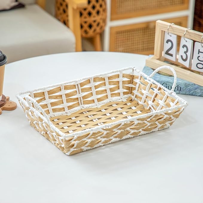 Shelf Storage Basket for Pantry Organization and Storage External Handle Storage Basket 1-Pack