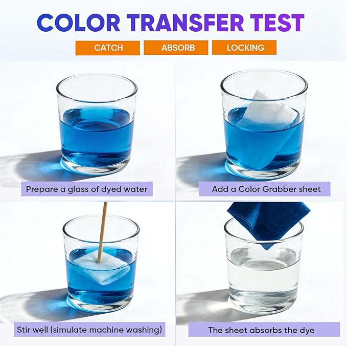 Veuslumen 400 Count Color Catchers for Laundry - Color Absorber Sheets Protect Colors & Prevent Color Bleeding