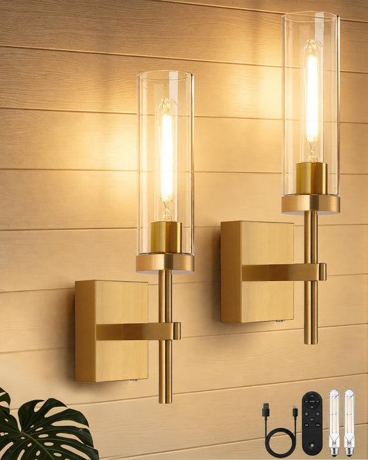 Wireless Wall Sconces with Remote Control, 10000mAh Battery - Image 1