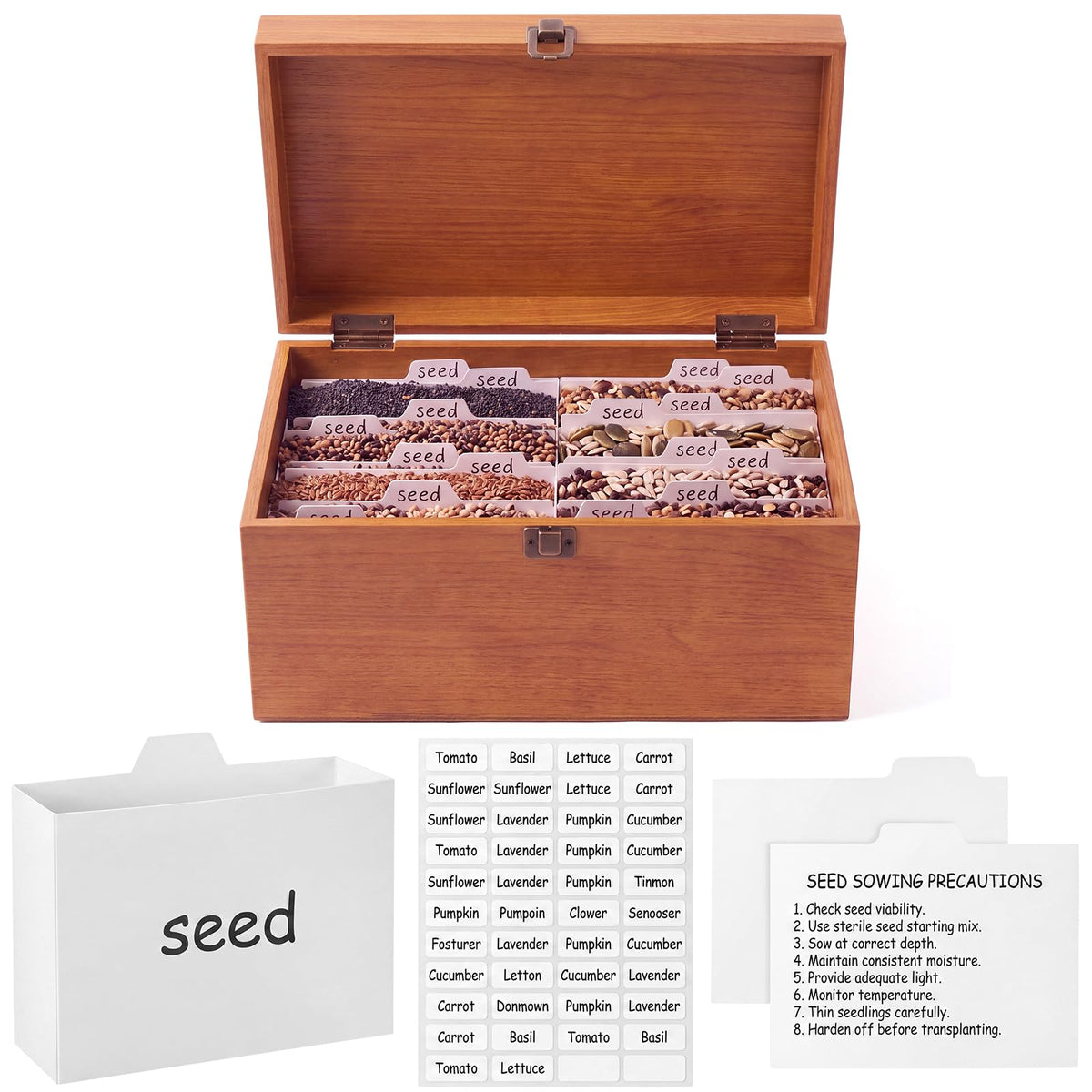 SiliFine Seed Storage Box Garden Seed Organizer | Home Organization - Image 1