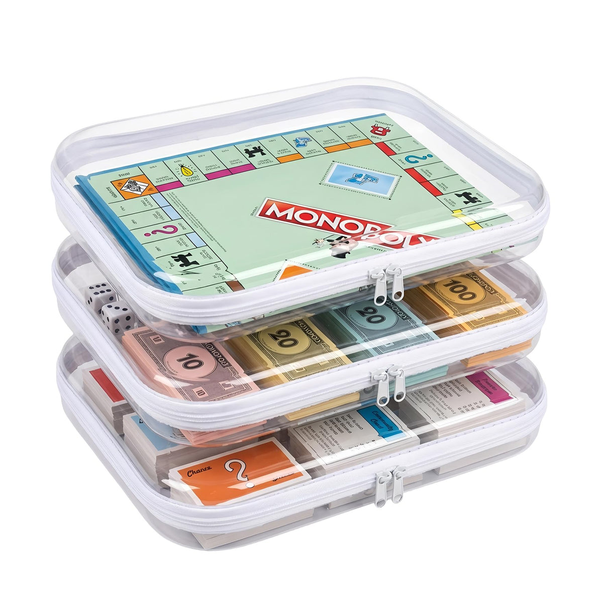 Klmnop 3 Pack Board Game Organizer and Storage Box, Extra - Image 1