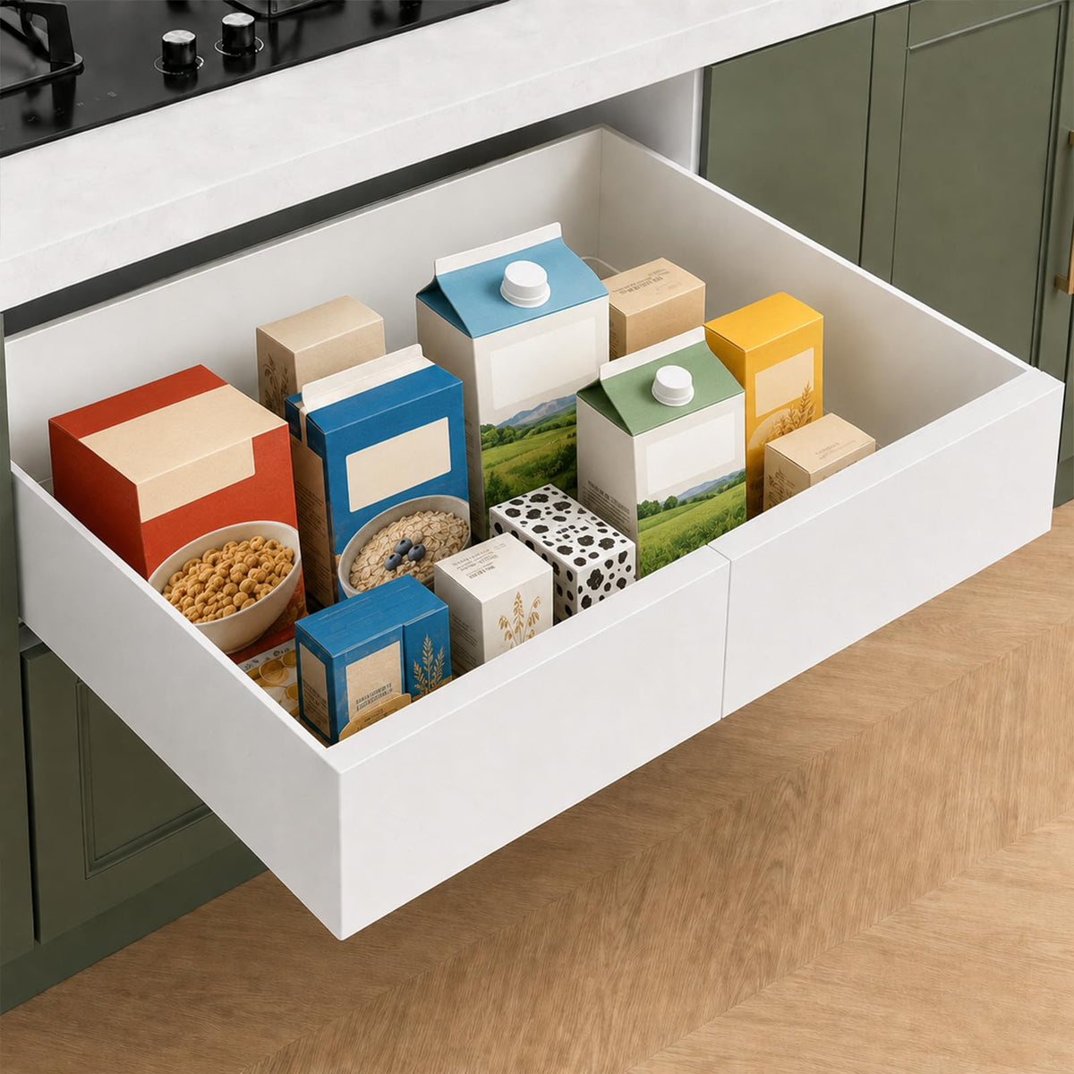 Expandable Pull Out Cabinet Organizer, No-Drill 21" Deep, 1-Pack - Image 1