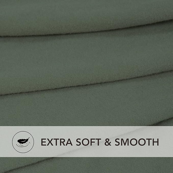 PureFit Super Stretch Sectional Couch Covers - 2 pcs Polyester and Spandex Non Slip Sofa Covers with Elastic Bottom for L Shape Sectional Sofa Couch (3 Seat Sofa + 2 Seat Chaise, Greyish Green)