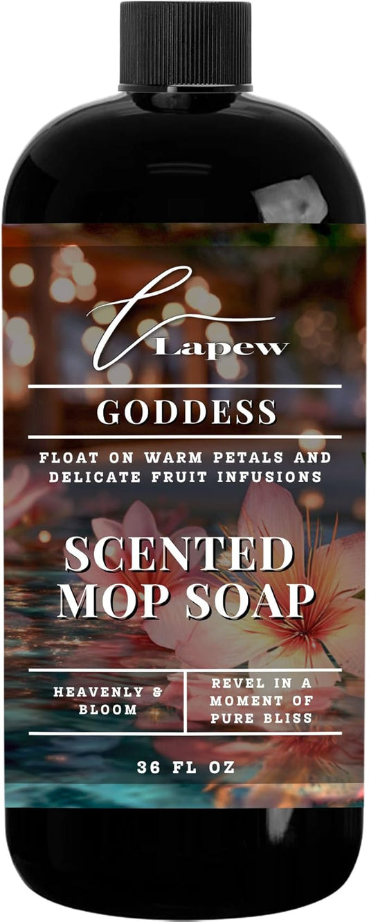 Lapew Goddess Scented Mop Soap - Luxury Floor Cleaner Concentrate for Mopping Tile, Laminate, Vinyl & Hardwood | Streak-Free, Low-Foam | 36 oz