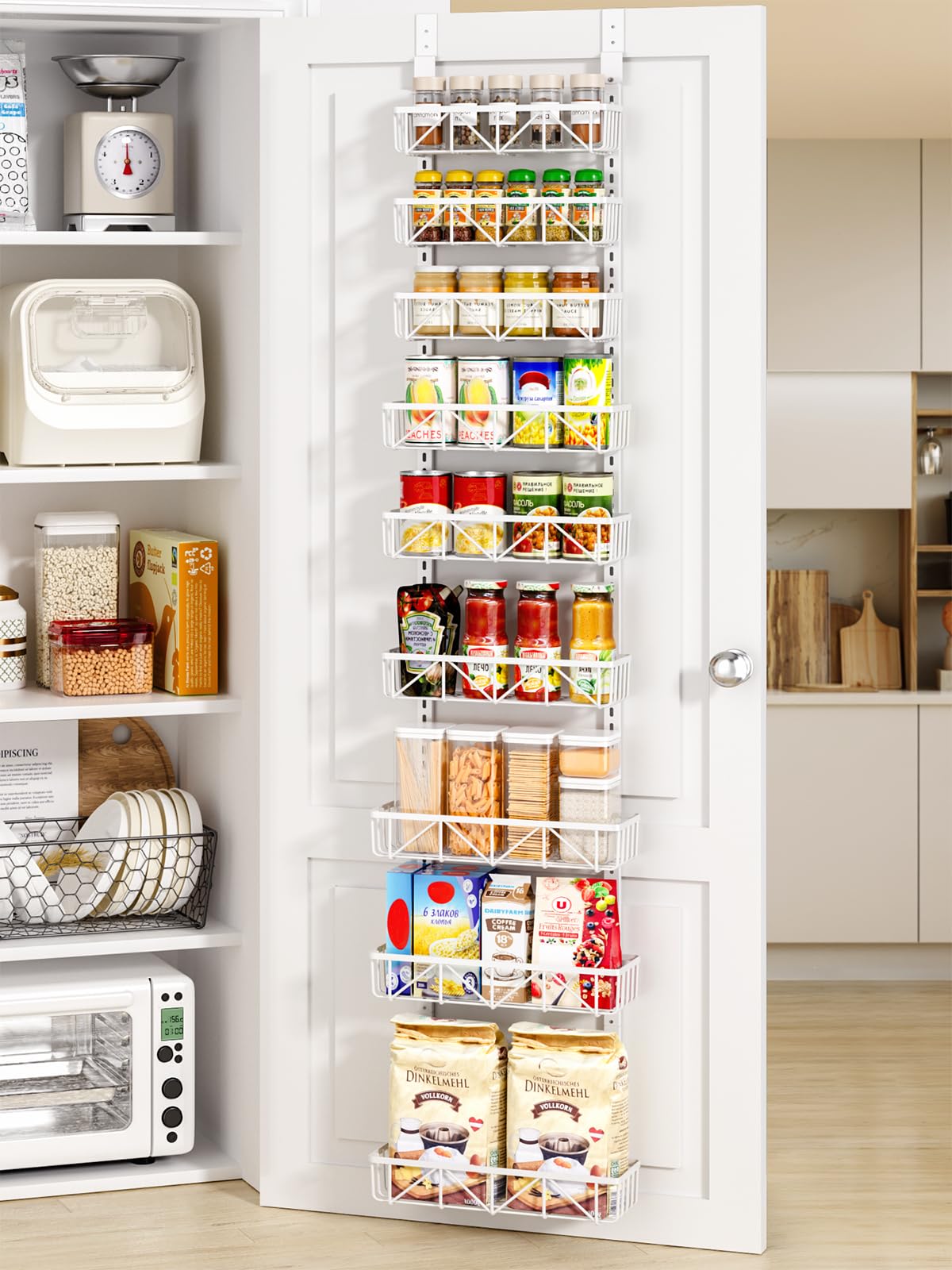Delamu Narrow 9-Tier Over the Door Pantry Organizer - Image 1