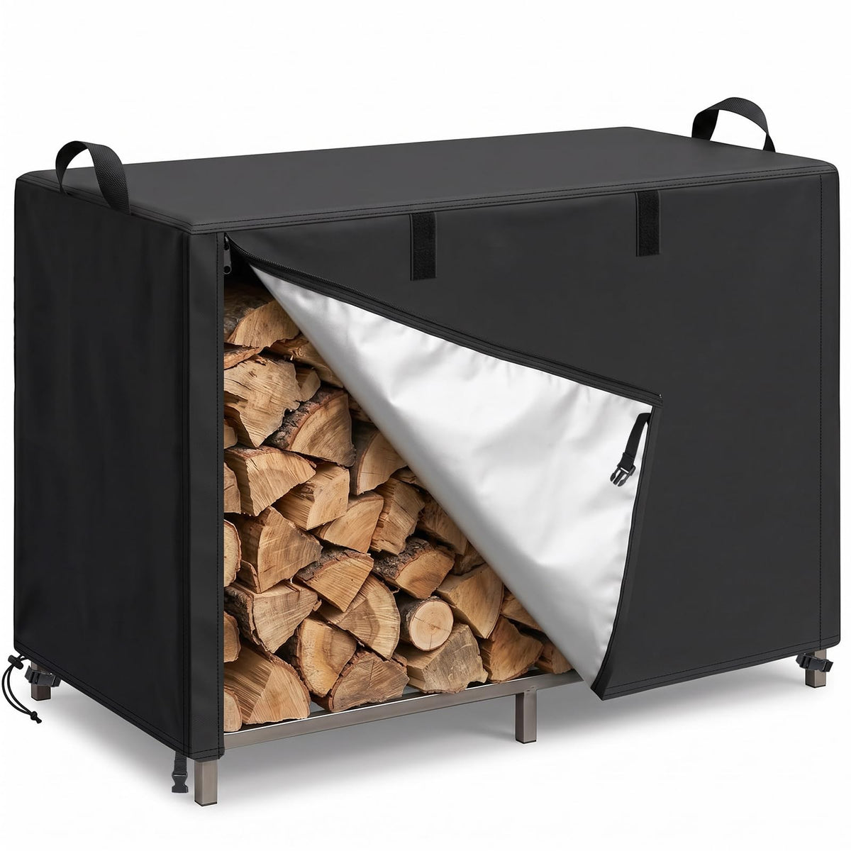 LBTING Firewood Rack Cover, 6FT Outdoor Firewood Storage - Image 1
