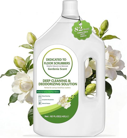82 FL OZ/2.42 L Gardenia Scent Floor Cleaning Solution Compatible with Tineco iFLOOR 2/3/5 & FLOOR ONE S3/S5/S6/S7 PRO, Floor Cleaner for All Cordless Wet/Dry Vacuum & Robot Vacuums Mop