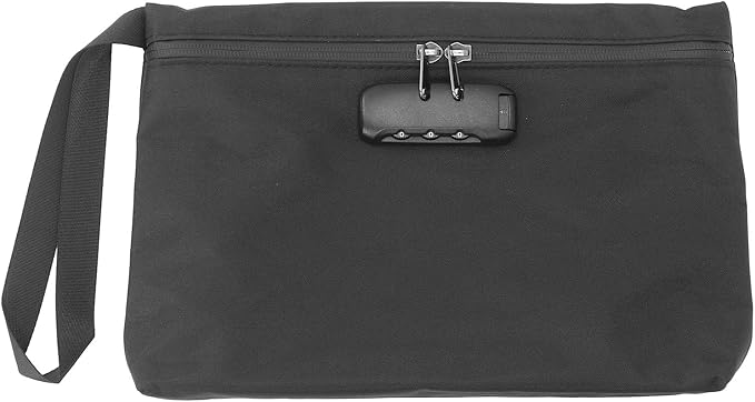Smell Proof Bags, Document Bag with Combination Lock, Carbon Lined Odor Proof Storage Pouch for Travel Stash Storage
