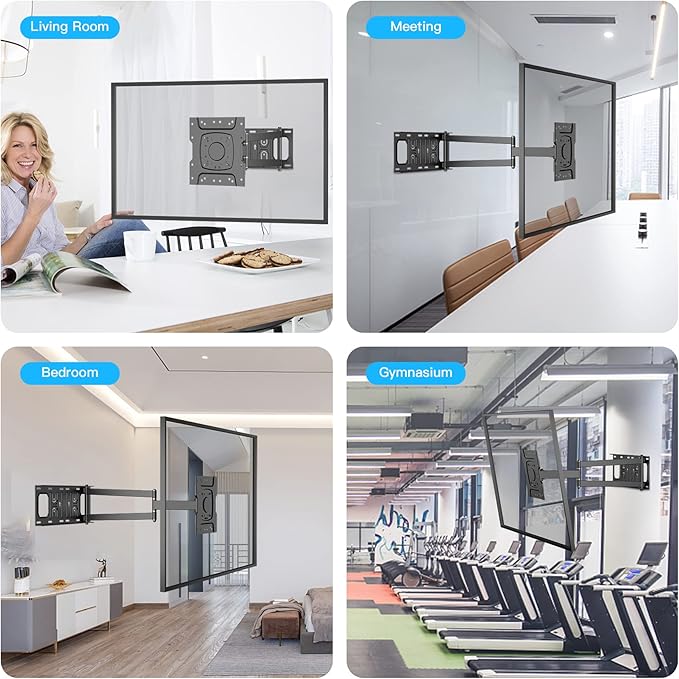FORGING MOUNT Corner TV Wall Mount with 25.6 inch Long Arm, Full Motion TV Mount Swivel and Tilt, Fit 13-43”TVs and Monitor Wall Mount bracket Max VESA 200x200mm, 12"/16” Wood Studs, Holds up to 77lbs