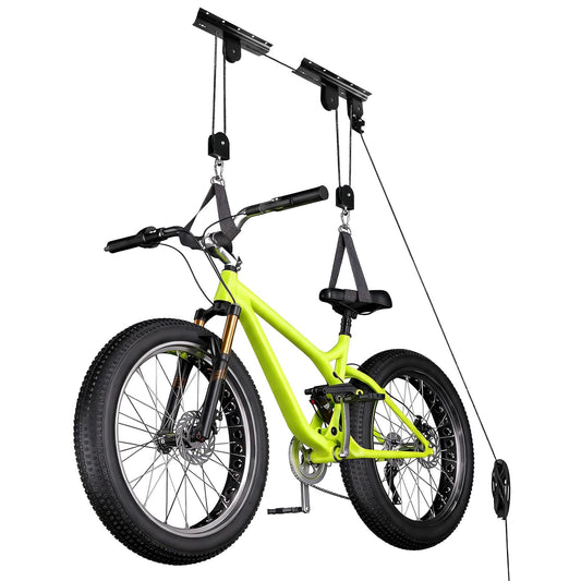 Bike Hoist, 85 lb Bike Pulley System for Garage Ceiling - Image 1