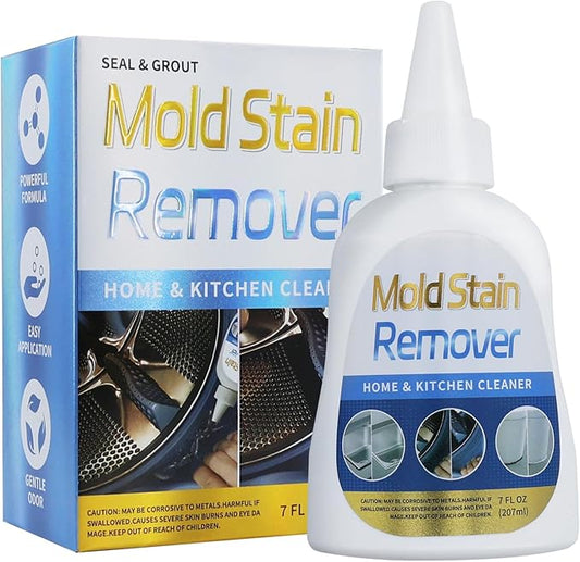 Home Stain Cleaner, 7 fl oz Mold Stain Cleaner Gel for Washing Machine, Home Stain Cleaning Gel for Fridge, Tile, Grout, Sink, Shower, Caulk, and Front Loader Seal