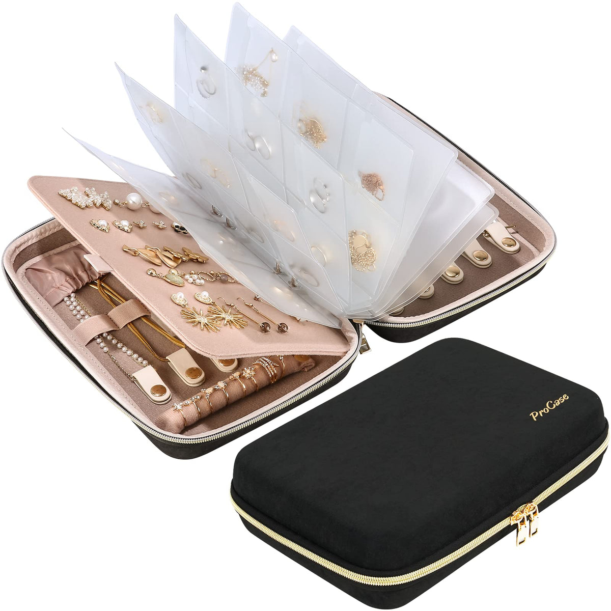 ProCase Large Travel Jewelry Organizer Case, Jewellery - Image 1