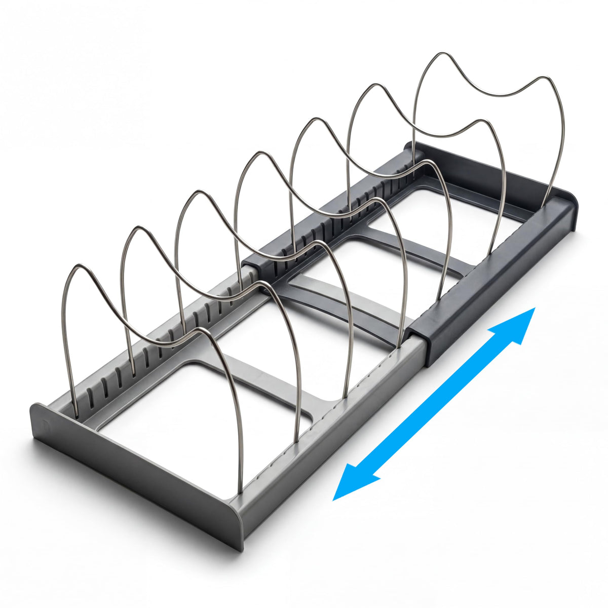 OMIO Expandable Pot Lid Organizer Rack for Under Cabinet - Image 1