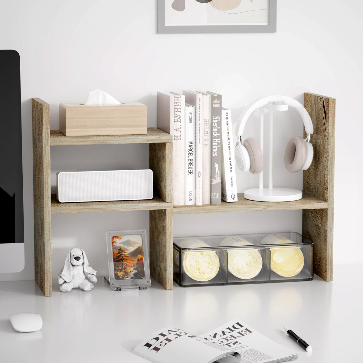 Jerry & Maggie Office Desk Organizers for College Dorm Decor Grey - Image 1
