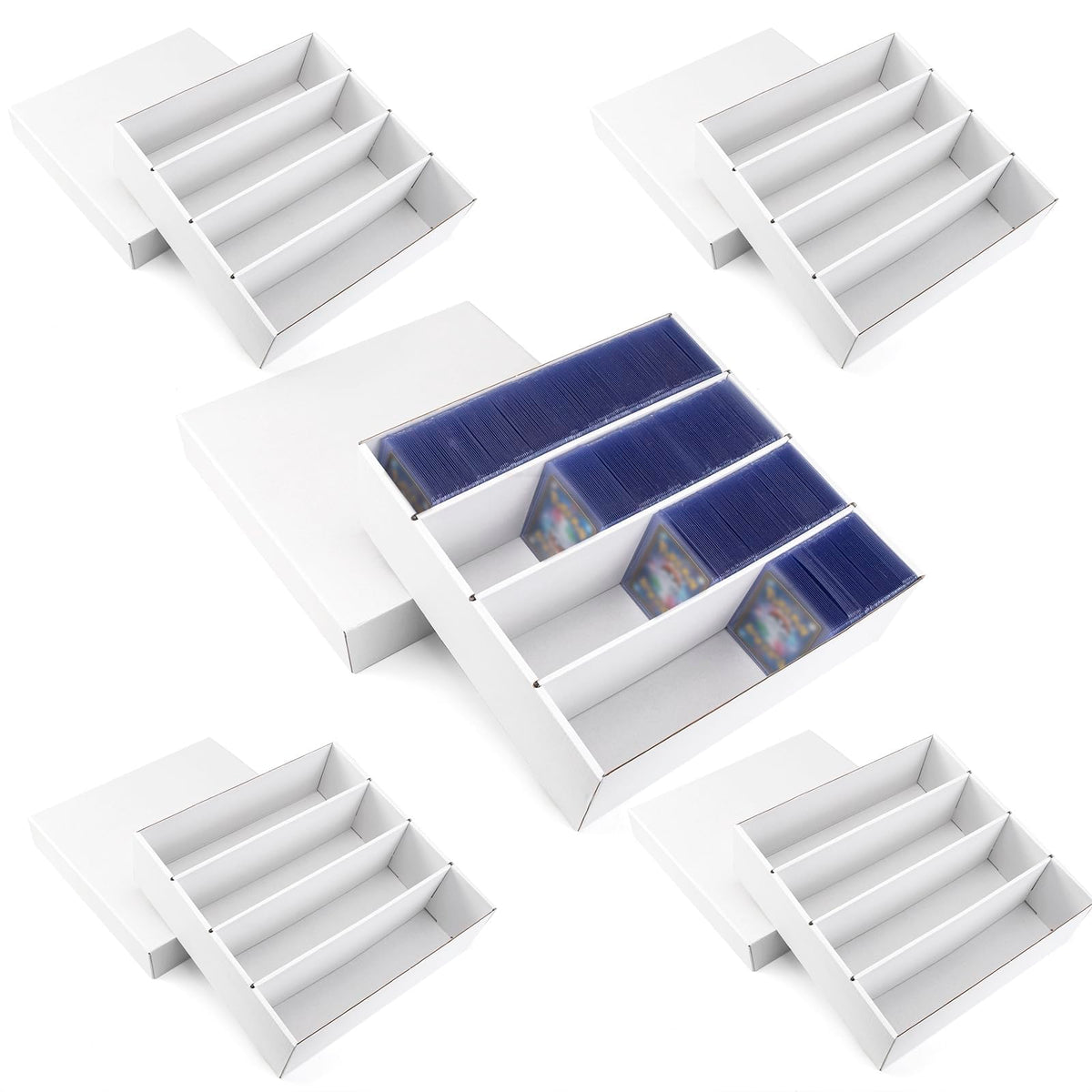 5-Pack Toploader Trading Card Storage Box, 4 Row 3600 - Image 1