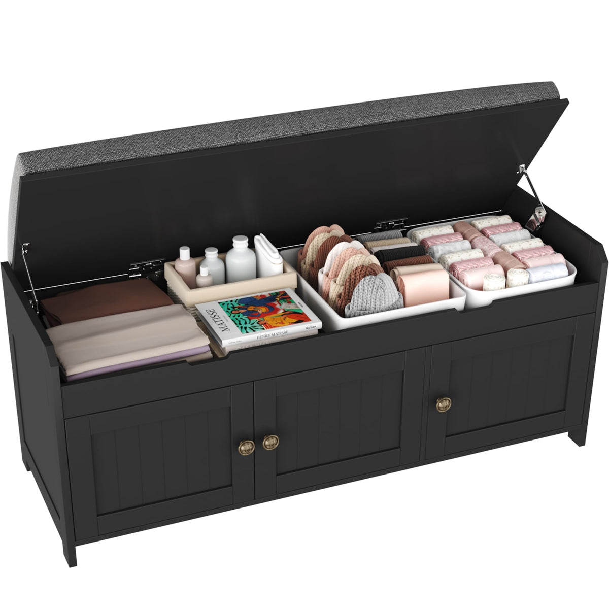 HOMEFORT 41.3" Shoe Bench with Lift Top Storage, Entryway - Image 1