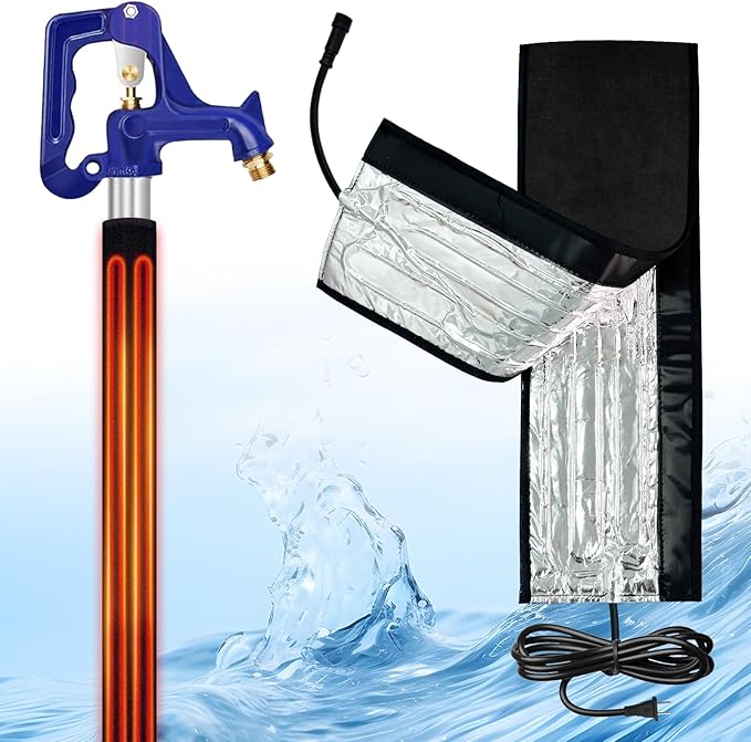 6 Ft YeloDeer 110 V~120 V Stickable Waterproof Pipe Heat Tape Blanket with 6 Ft Power Cord, 38.5" x 6.2" Aluminum Foil Water Heat Trace Blanket for Metal & Plastic Pipe freeze Protection