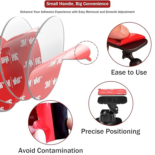 3M Double Sided Adhesive Dots Heavy Duty VHB 1" Diameter 0.02in Thick 20 PCS Clear 4905 Round Sticky Mounting Strong Adhesive Waterproof Foam Tape for Home Office Car Deco