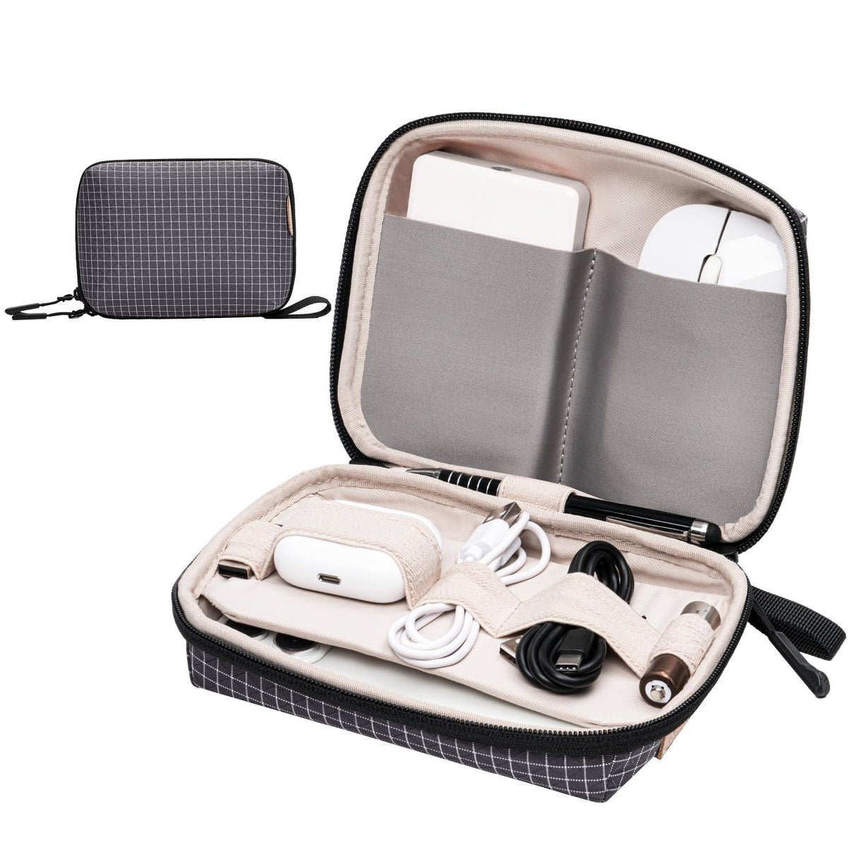 SIMTOP Electronics Organizer Cord Organizer Travel, Small Tech - Image 1
