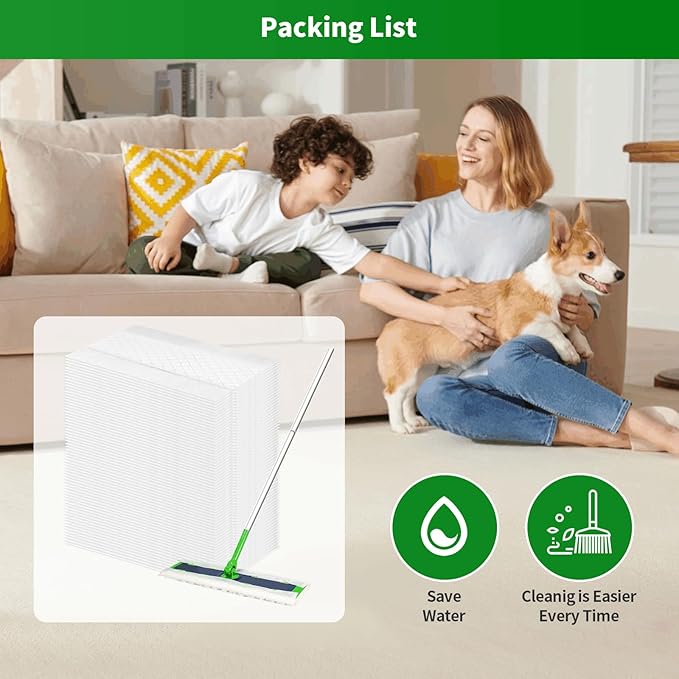 65 Count Heavy Duty Disposable Mop Refills, Heavy Duty Dry Sweeping Cloths for S.wiffer XL - Designed for Hard Surfaces, Convenient Single-Use Cleaning Pads