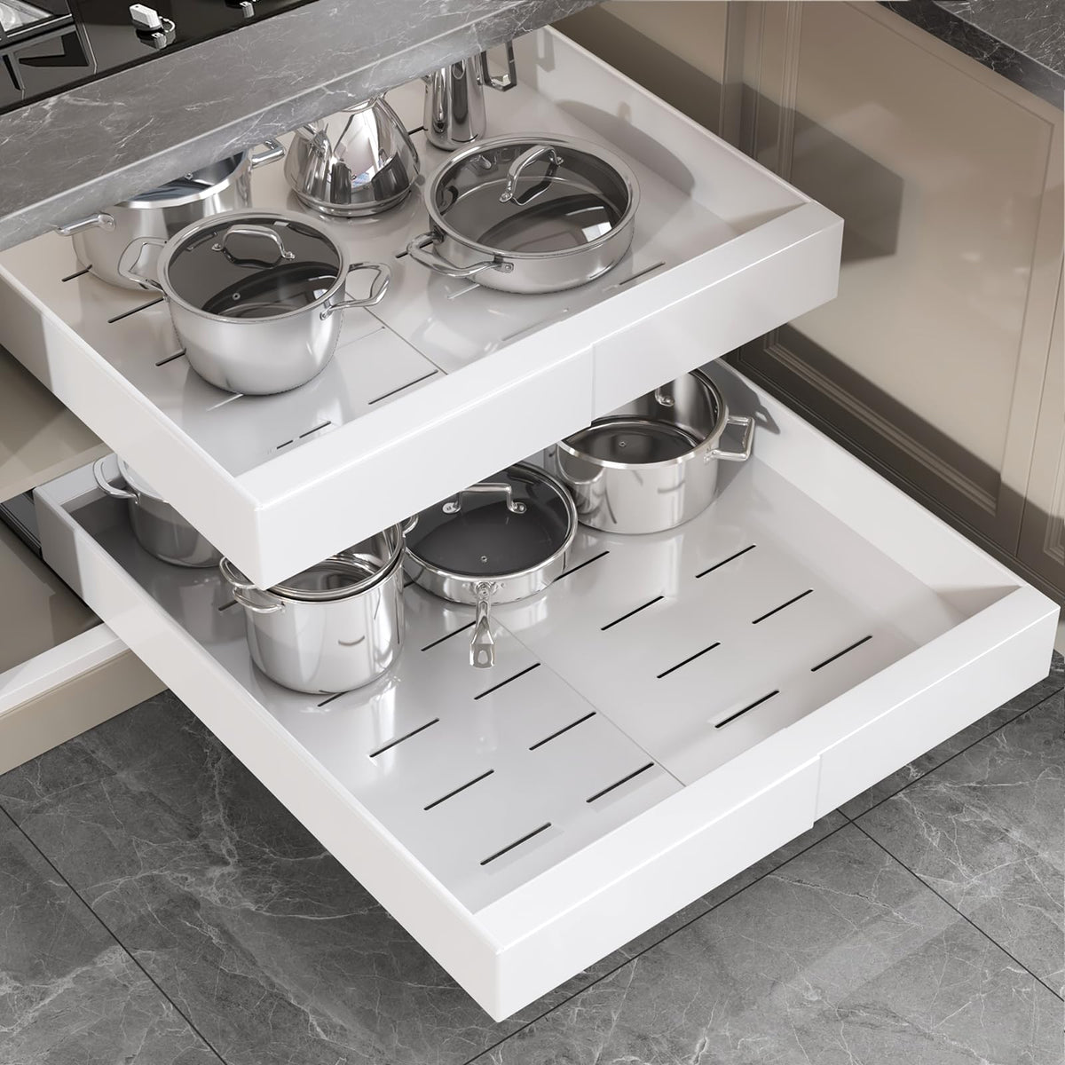 Seinloes 2 Pack Pull Out Cabinet Organizer 22" Deep, | All Products - Image 87