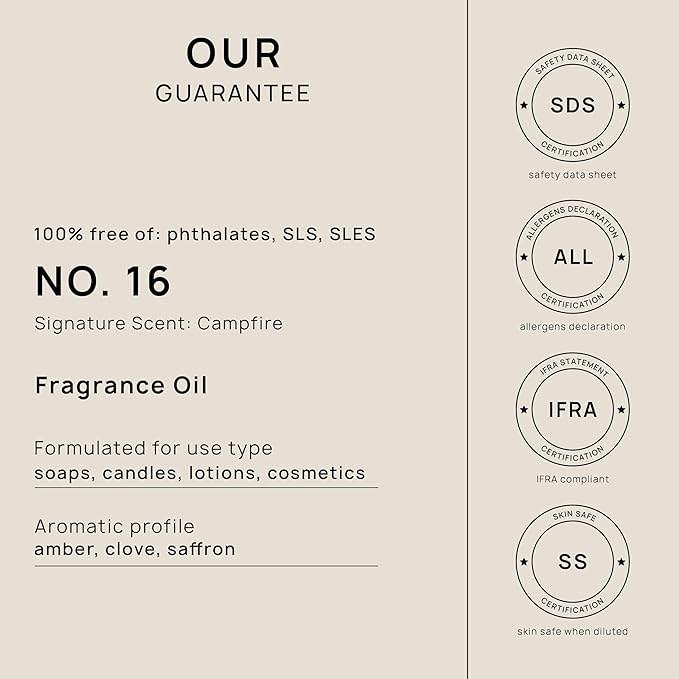 VINEVIDA [16oz] Campfire Fragrance Oil for Candle Making and Soap Making - Premium Candle Scents for Soy Candles