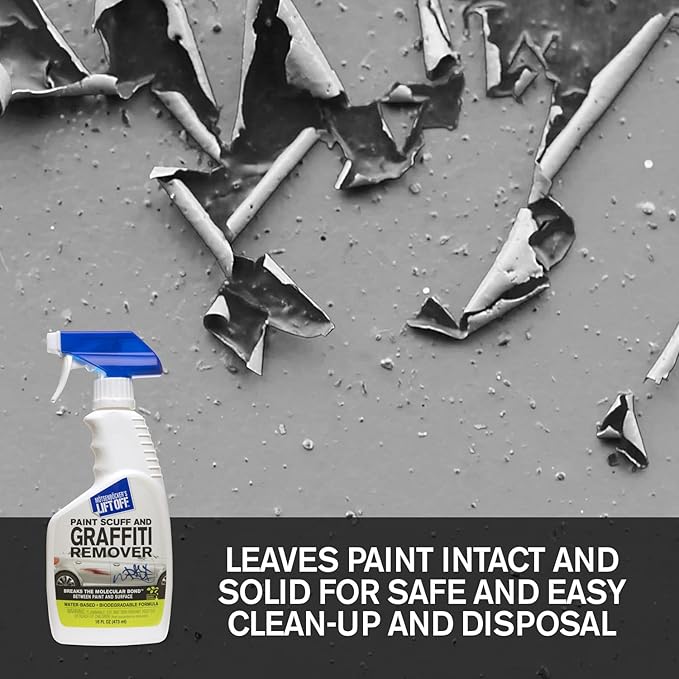 Motsenbocker's Lift Off 45406 Paint Scuff and Graffiti Remover – Easily Removes Paint Scuffs, Spray Paint, and Acrylic from Cars, Trucks, Boats, RVs & More – 16 fl oz