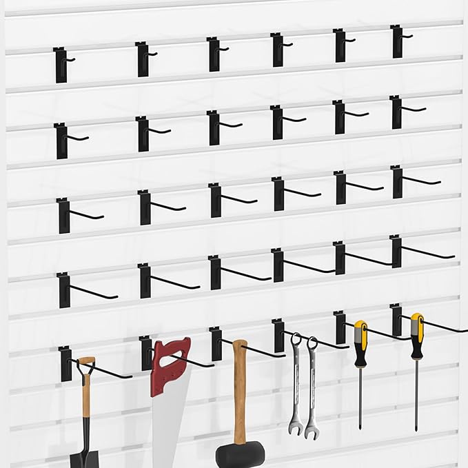 4”Slatwall Hooks,Black Slat Wall Display Hook, 25 PCS Slat Wall Panel Accessory Hooks