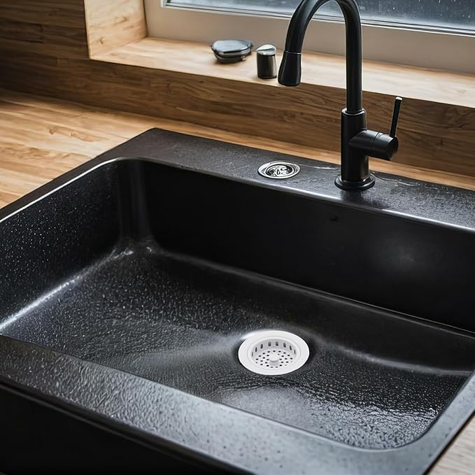 Westbrass R214-50 3-1/2-Inch Large Post Style Kitchen Sink Basket Strainer, Powder Coat White