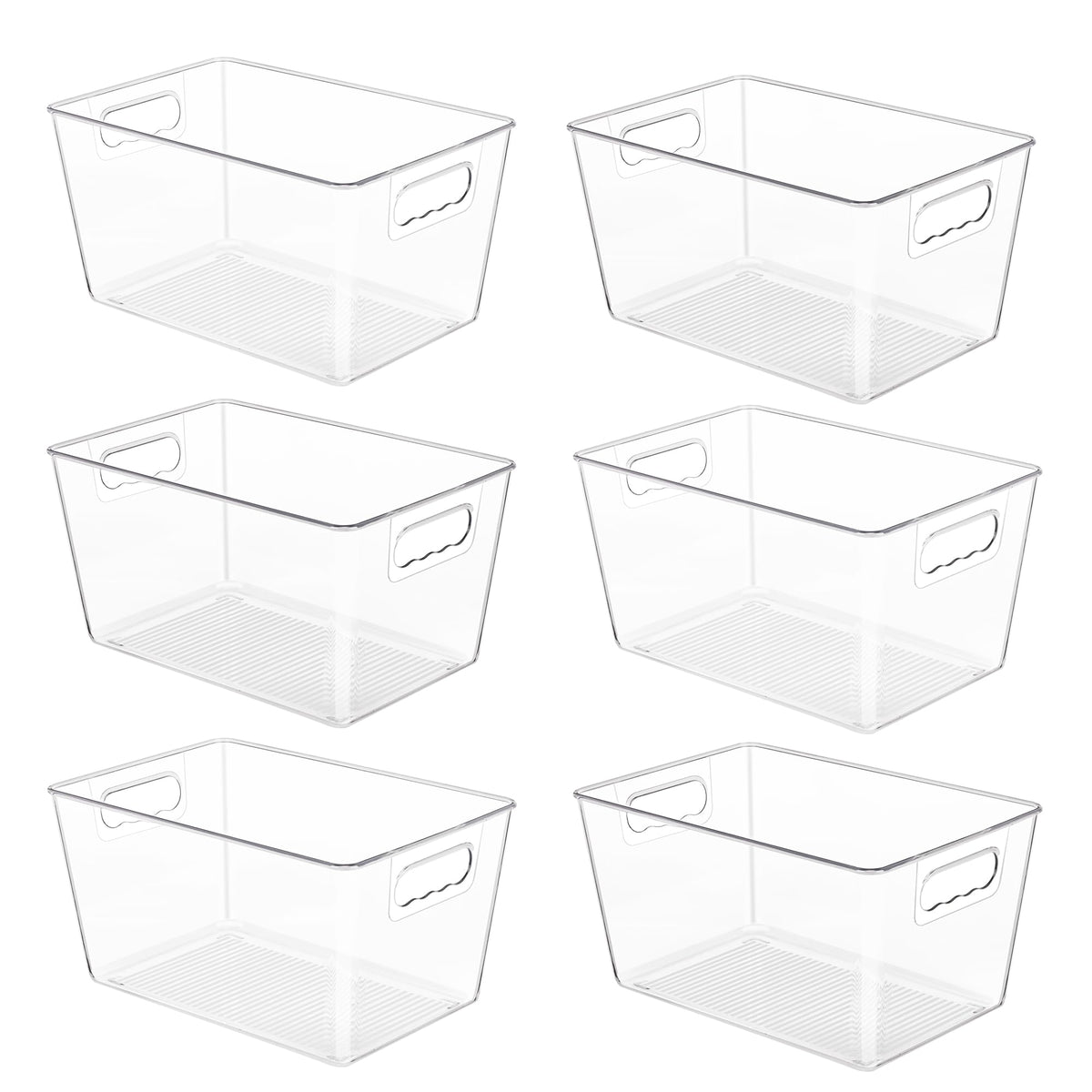 YIHONG 6 Pack Clear Storage Bins, Pantry Organizer B | All Products - Image 1