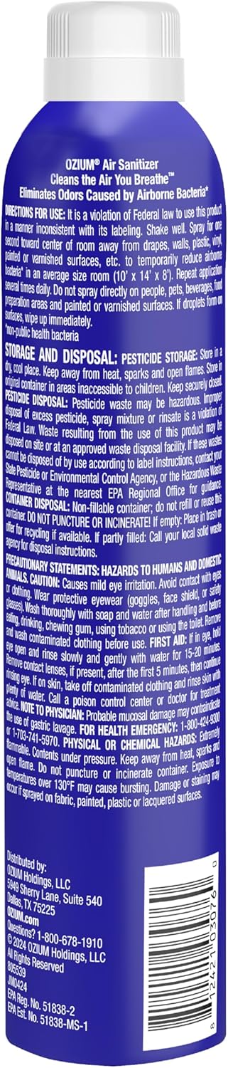 Ozium Air Sanitizer & Odor Eliminator – Original Scent (8 oz, 2-Pack) | Fixory911
