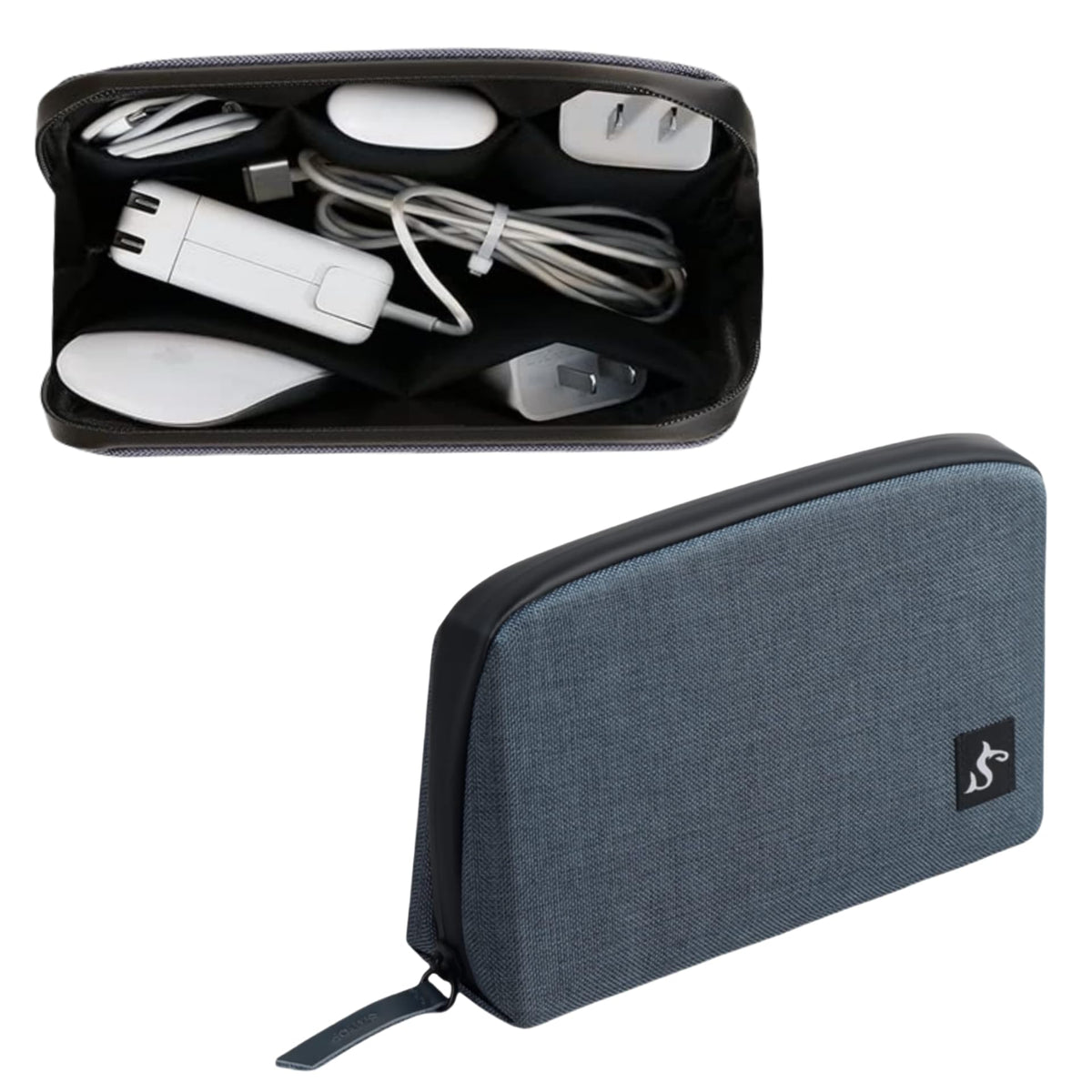 Small Electronics Organizer Travel Case, Cord and Cable Tech Bag - Image 1