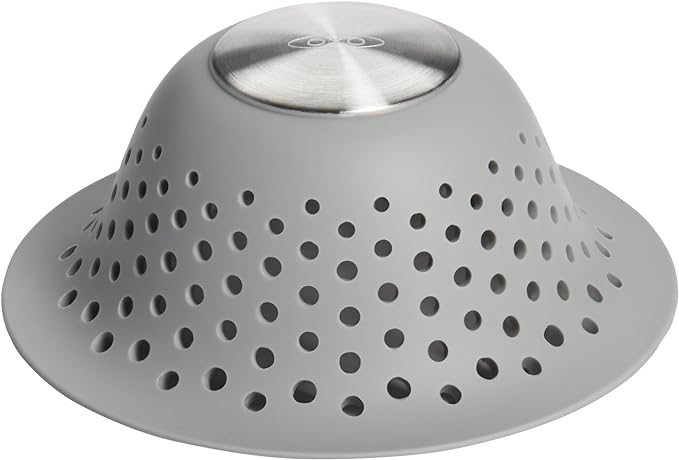 OXO Good Grips Silicone Shower & Tub Drain Protector, Hair Drain Catcher