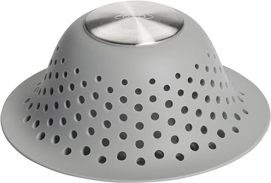 OXO Good Grips Silicone Shower & Tub Drain Protector, Hair Drain Catcher