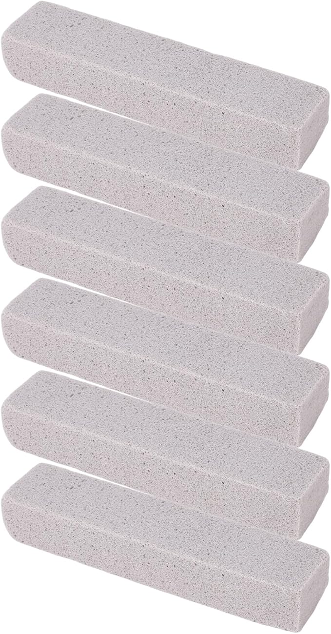 Hyuduo 6PCS Pool Pumice Stones, PVC Material Blocks for Hard Water Calcium Deposits, with Long Lasting Performance, for Toilet Sink Bathtub Tile Grill Pool (Small)