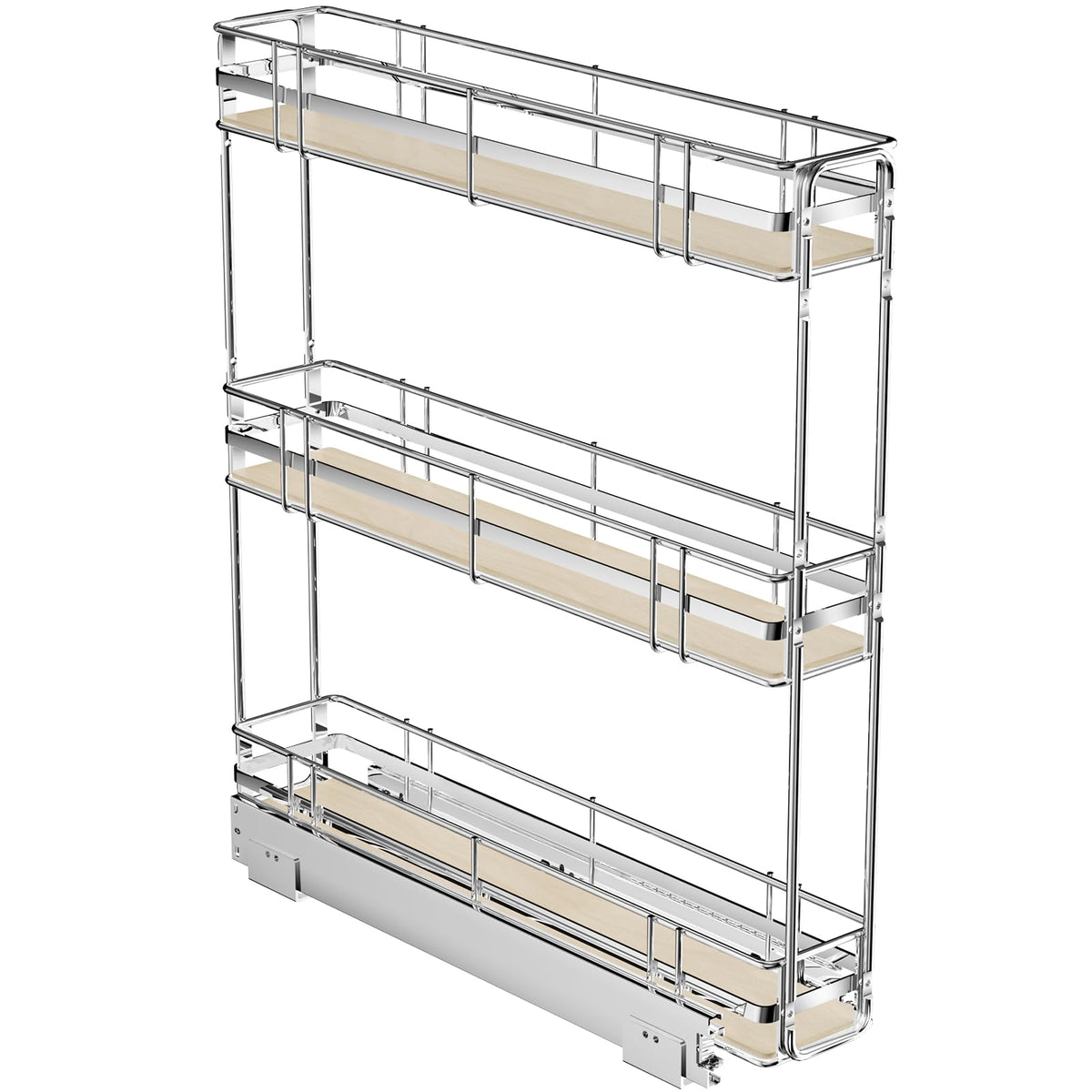 ROOMTEC 3-Tier Pull Out Cabinet Organizer Spice Rack for Narrow - Image 1