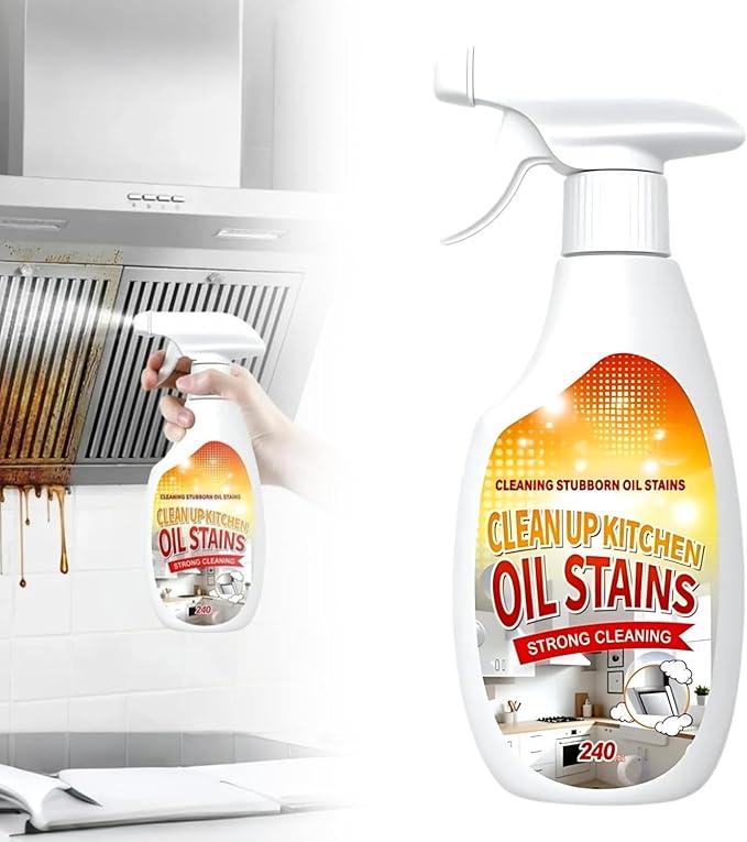 Heavy Duty Degreaser Spray, Multipurpose Foam Cleaner for Kitchen, Oven, Grill & Stovetop, Powerful Oil Stain Remover for Restaurants & Home Chefs, No-Rinse Non-Toxic Formula (1)